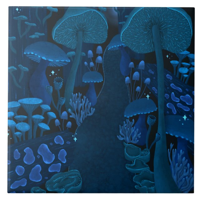 Mushroom Fantasy Faerie Woodland Tile (Front)