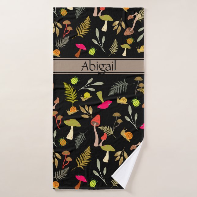 Mushroom Foliage Bath Towel (Bath Towel)