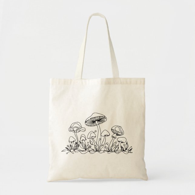 Mushroom Foraging Tote Bag (Front)