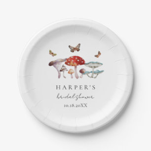 Mushroom Forest Bridal Shower Paper Plate