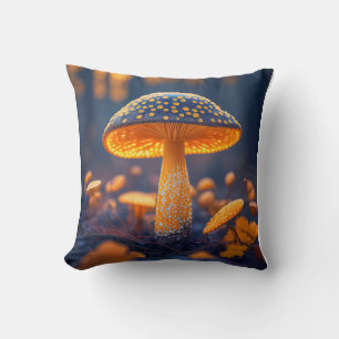 Mushroom Forest Calm Tranquil Nature Peaceful Zen Cushion