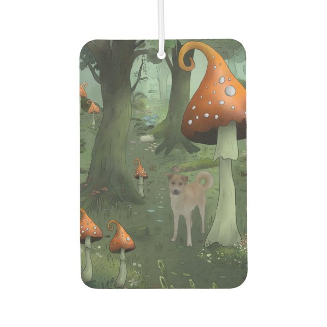 mushroom forest car air freshener (Front)