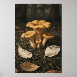 Mushroom Forest Cottagecore Art Print