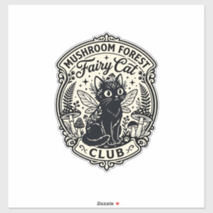 Mushroom Forest Fairy Cat Funny Cat Graphic - Mush