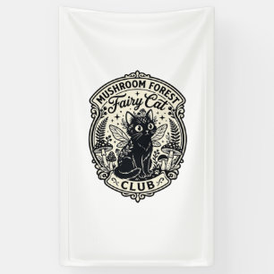 Mushroom Forest Fairy Cat Funny Cat Graphic - Mush Banner