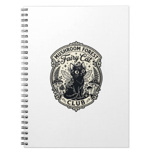 Mushroom Forest Fairy Cat Funny Cat Graphic - Mush Notebook