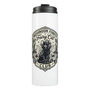 Mushroom Forest Fairy Cat Funny Cat Graphic - Mush Thermal Tumbler