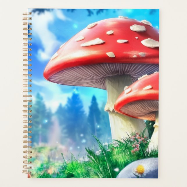 Mushroom Forest Fantasy Art Planner (Front)