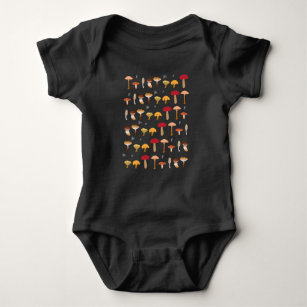 mushroom forest fly agaric collector poisonous baby bodysuit