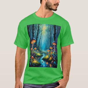 Mushroom Forest Magic Glow Scene Tee