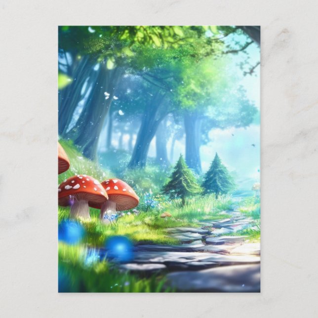 Mushroom Forest  Postcard (Front)
