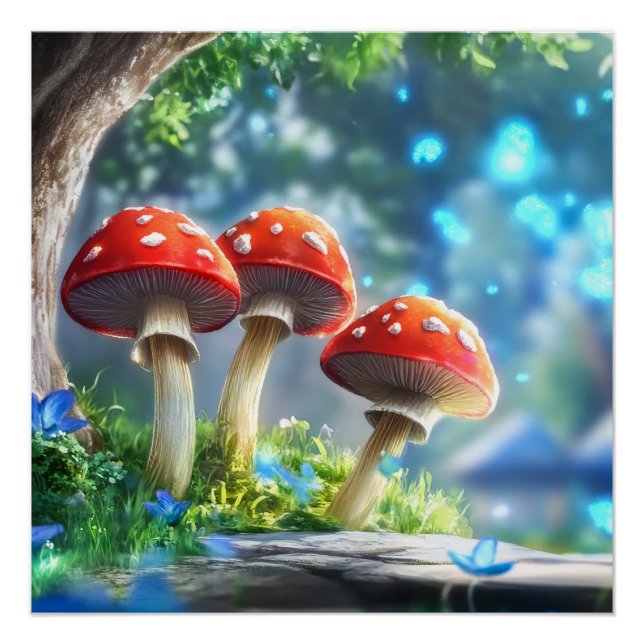 Mushroom Forest Poster (Front)