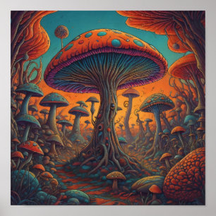 Mushroom Forest Poster