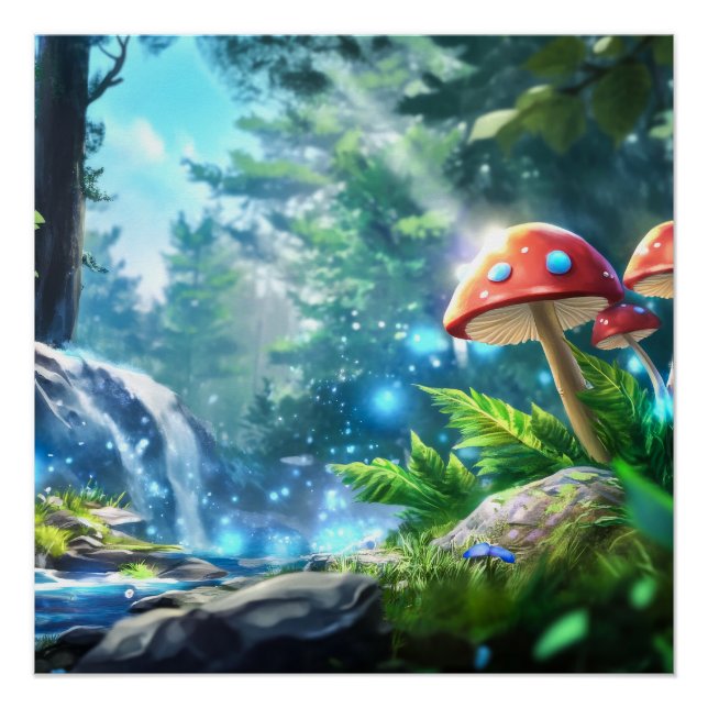 Mushroom Forest Poster (Front)