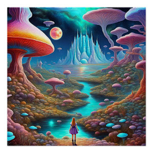Mushroom Forest Poster