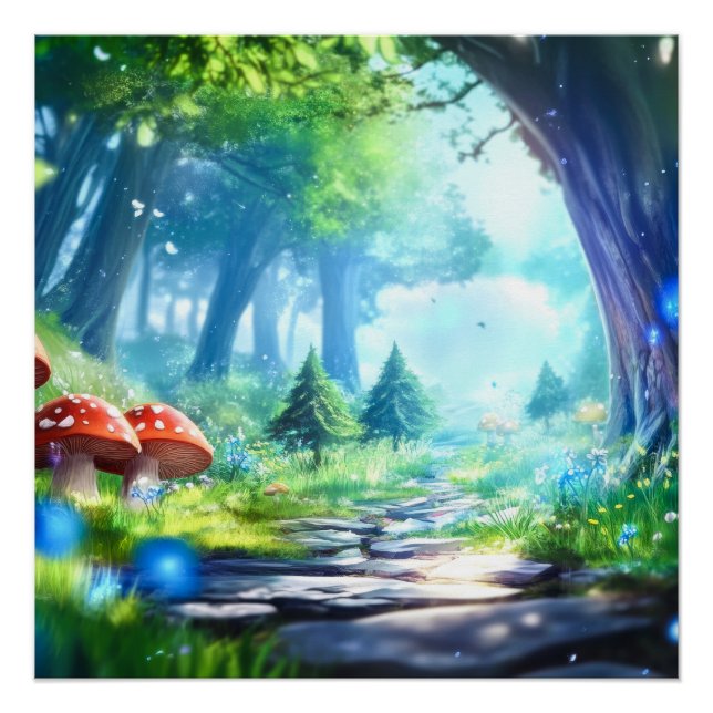 Mushroom Forest  Poster (Front)