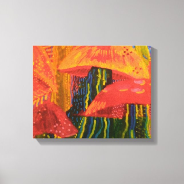 Mushroom Forrest Canvas Print (Front)