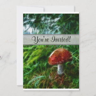 Mushroom Fractal Forest Invitation