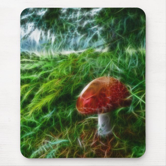 Mushroom Fractal Forest Mouse Mat (Front)