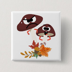 MUSHROOM FRIENDS 15 CM SQUARE BADGE