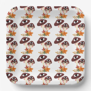 MUSHROOM FRIENDS   PAPER PLATE
