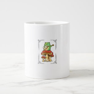 Mushroom Frog Goblincore Mycology Artistic Design Large Coffee Mug
