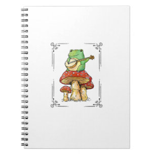 Mushroom Frog Goblincore Mycology Artistic Design Notebook