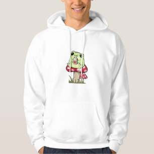 Mushroom Frog Goblincore Mycology Creative Style Hoodie