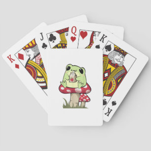Mushroom Frog Goblincore Mycology Creative Style Playing Cards