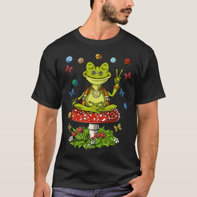 Mushroom Frog Meditation T-Shirt (Front)