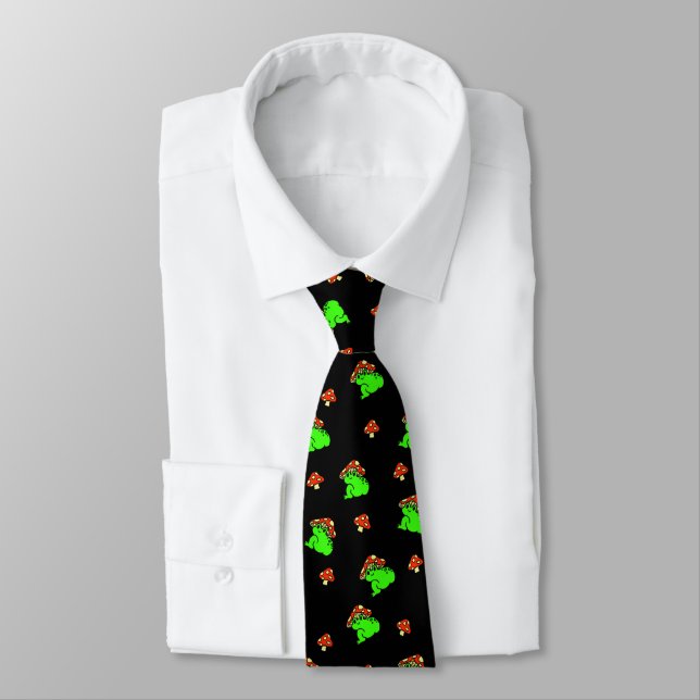Mushroom Frog Tie (Tied)