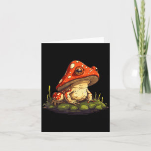 Mushroom Frog Toadstool Nature Aesthetic Cottageco Card