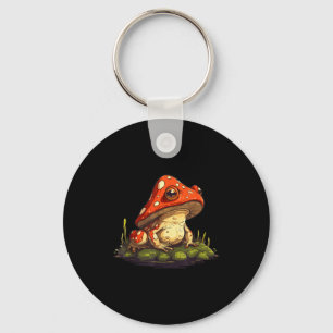Mushroom Frog Toadstool Nature Aesthetic Cottageco Key Ring