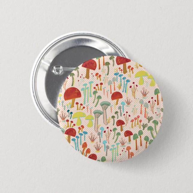Mushroom garden Button (Front & Back)