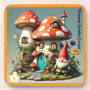 "Mushroom Garden Charm" Coaster