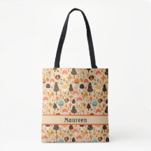 Mushroom Garden Cream Tote Bag