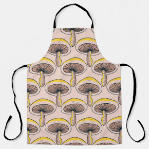Mushroom Garden: Vintage Nature Pattern Apron