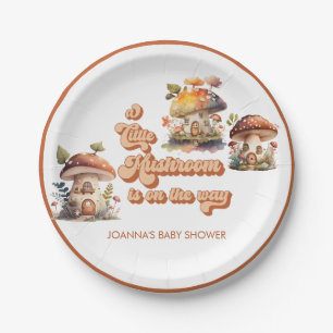 Mushroom   Gender Neutral Baby Shower  Paper Plate