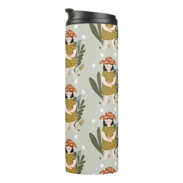 Mushroom girl thermal tumbler (Rotated Right)