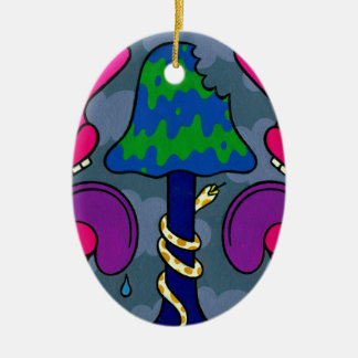 Mushroom Gloom #2 Ceramic Tree Decoration