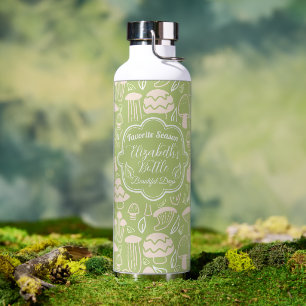 Mushroom Green Cream Cooler Water Bottle