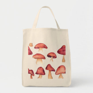 Mushroom - Grocery tote bag (100% cotton twill)