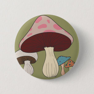 Mushroom Grouping 6 Cm Round Badge