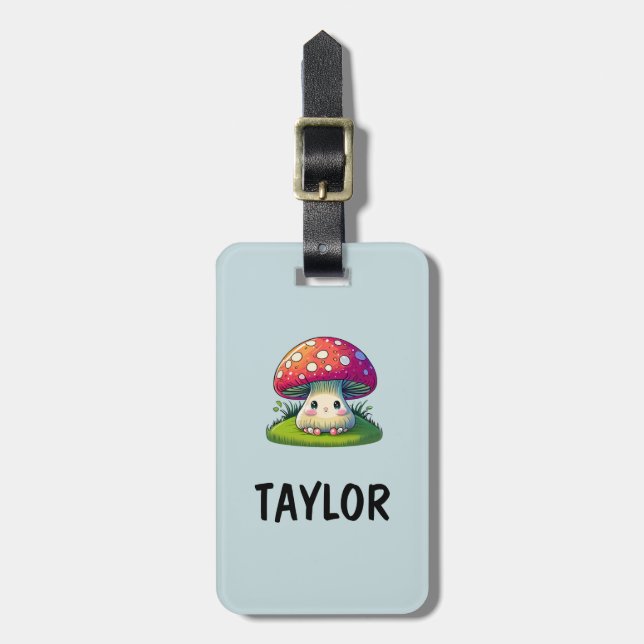 Mushroom Guardian Custom Colourful Bag Backpack Luggage Tag (Front Vertical)
