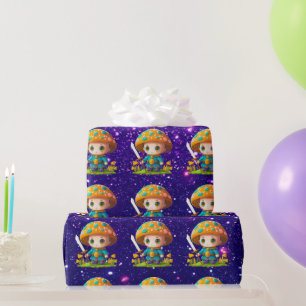 Mushroom Guardian Cute Charming Themed Inspired Wrapping Paper