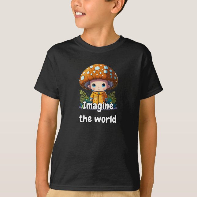 Mushroom Guardian Fun Cool Unique Best Stylish Kid T-Shirt (Front)