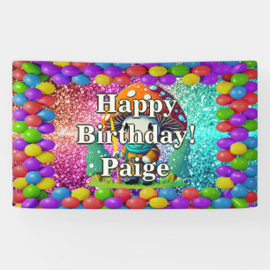 Mushroom Guardian Personalised character birthday Banner