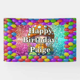 Mushroom Guardian Personalised character birthday Banner