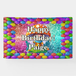 Mushroom Guardian Personalised character birthday Banner