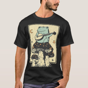 Mushroom Guitar Frog Vintage Premium T-Shirt